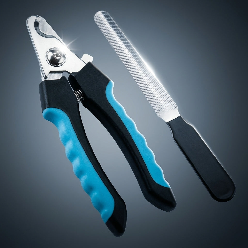 Nail Clippers with a Built-in Nail File for Dog Grooming, Stainless Steel Clippers for Poodles, Cat Nail Clippers to Avoid Over-Cutting