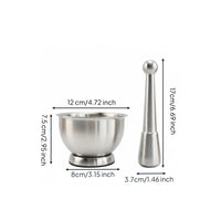 Long-Lasting Stainless Steel Mortar Pestle Rust Resistant Mortar and Pestle Set Rustproof Garlic Grinder Set Heavy Duty for Cooking