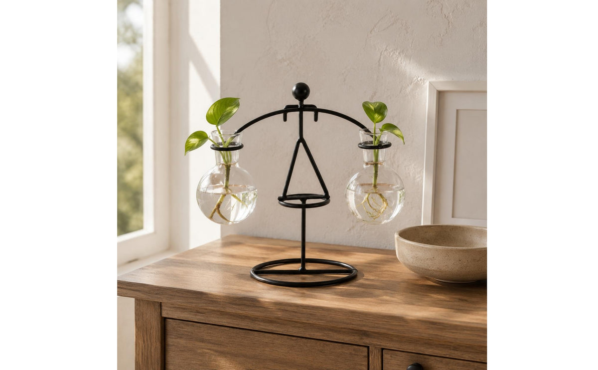 Soilless Display Stand Minimalist Figure Frame Planter Stand Iron Growth Display Unit