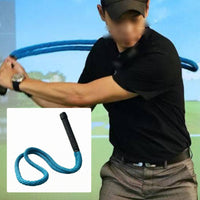 Polyester Golf Swing Training Rope Black Grip Golf Tempo Rope Blue Swing Training Aid Looped