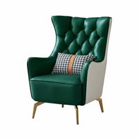 Nordic aesthetic Highspine high-back side chair Modern Minimalist Upholstered wraparound rear Chair Ergonomic Comfort Armchair Thickly Cushioned for Hotel Managers, Interior Designers, Homeowners, perusing corner, Lounge Area, Bedroom, Home Office