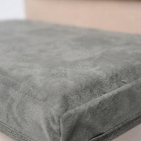 Pet Ladder for Bed and Couch, Foldable Dog Stairs with Storage for Small Portable Pet Steps Indoor Bedroom, Grey Velvet All Season