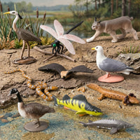 10 Pieces Hand-Painted Animal Figurines High Quality Plastic Animal Figures Miniature Forest Creature Figurines Sturdy for Collectors, Kids, Classroom