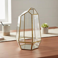 Geometric Glass Terrarium Modern Design Glass Terrarium Nordic Design Micro-Landscape Box for DIY Crafters, Desktop, Wedding, Bookshelf