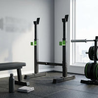 Adjustable Barbell Rack Wide Base Adjustable Squat Rack Steel Fitness Equipment for Home Gym