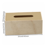 Stone Look Tissue Box Cover Earthy Minimalist Mineral Appearance Look Tissue Box Elegant Household Decor for Living Room, Dining Table, Desk