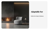 Light Luxury Design Upholstered rotate Armchair Modern Minimalist design Lounge Chair Soft Fabric Upholstery Home Seating firm density Foam pad for Office Professionals, Homeowners, Living Room, Reception Area, studying corner, Dormitory