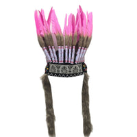 Feather Headdress Costume Feather Headpiece One-Size Boho Headband for Dancers, Cosplayers, Stage Performance