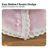 10cm Doll Clothes Christmas Design Small Doll Cape Handmade Soft Toy Winter Outfit for Kids, Holiday Season