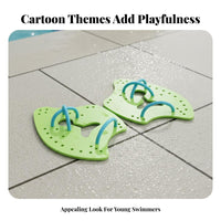 2 Pieces Axe-Shaped Swim Paddles Increases Propulsion Hand Paddles Ergonomic Design for Children, Beginners, Water Exercise