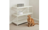 Rust-Resistant Steel Storage Shelving Minimalist 3-Tier Storage Rack Space-Saving Steel Shelving Unit Long-Lasting for Kitchen
