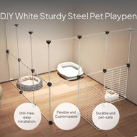 DIY Indoor Pet Barrier, Adjustable No-Drill Gate