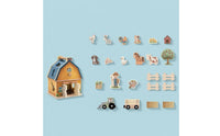 Wooden Farm Toy Fine Motor Shape Sorter Educational Toy House with Wooden Blocks for Daycare