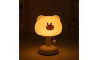 Cordless Animal Night Light with Pull Cord Dimmable Silicone Nursery Lamp Portable Rechargeable Desk Lamp Cute for Children, Toddlers, Baby, Bedroom