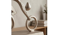 Abstract Cyclist Sculpture Decorative Metal Cyclist Figurine Collectible Biking Sculpture for Living Room