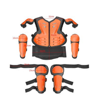 Chest Vest with Elbow and Knee Guards Impact-Resistant Guarding Guard Shock-Absorbing Guarding Riding Gear Set for Kids, Biking, Skateboarding