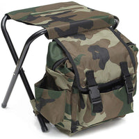 Foldable Camping Stool Backpack with Thermal Insulation