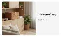 Imitation Rattan Storage Box With Lid Home Organization Side Handles for Parents