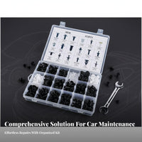 415 Pieces Plastic Push Rivet Set Organized Storage Box Plastic Push Rivets Set Door Trim Panel Fastener Kit Wide Compatibility