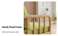 Japanese design Wooden Frame Sofa Minimalist Design Upholstered Two-Seater Available in Multiple Sizes Living Room Seating Thick Cushions for Apartment Dwellers, Cafe Owners, Homeowners, Bstraight from the packagingique, Reception Area, Bedroom, Entryway