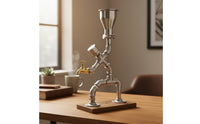 Pipe Decanter Industrial Beverage Decanter Vintage Beverage Dispenser for Collectors, Kitchen Counter