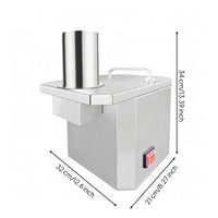 Stainless Steel Electric Vegetable Dicing Machine Compact Countertop Dicing Machine Metal Housing Automatic Fruit Dicer