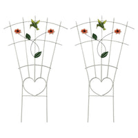 2 Pieces Fan Trellis Decorative Climbing Plant Trellis Compact for Flower Beds