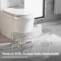 Anti-Slip Design Toilet Squatting Stool Ergonomic Posture Support Bathroom Accessory Strong Load-Bearing Footrest Easy to Clean for Pregnant Women, Children, Health-Conscious Indivitwo-Parts, Restroom, Home