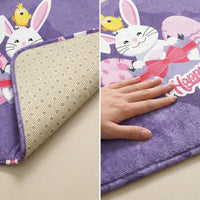 Easter Shower Curtain Sets with Non-Slip Rugs, Toilet Lid Cover and Bath Mat for Home, Families, Apartment, Hotel, Restroom