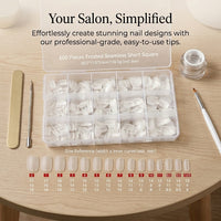 Nail 600 Pieces for Manicure, Full Cover Artificial for Technicians, False Almond Compatible Half