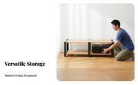Multi-tier Household Furniture Audio Tower with Open Shelf Media Cabinet and Industrial Style TV Console Featuring Steel Frame and Particle Board Suitable for Home Theater Equipment Organization Media Room Living Room