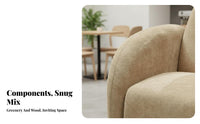 Simple Design Upholstered Loveseat Modern Aesthetic Upholstered Two-Seater Button-Tufted Backrest Restaurant Seating Comfortable for Interior Designers, Business Owners, Guests, Coffee Shop, Lounge Area, Waiting Room, Office