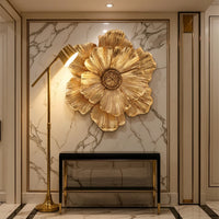 Flower Wall Decor 3D Resin Flower Plaque Floral Wall Accent Dimensional Sculpted for Living Room, Entryway