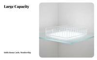 Hotel Key Card Box Clear Design Acrylic Card Holder Desktop Note Card Organizer for Receptionists, Businesses