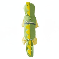 Dirt Resistant Dinosaur Dog Rain Suit Full Body Dog Raincoat Pet Apparel for Small Dogs, Rainy Day, Outdoor Walking, Travel