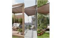 Long-Lasting Rectangular Shade Sail Heavy-Duty Shade Sail with Bungee Balls Protection Sunshade Residential for Backyard