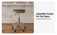 Adjustable Swivel Stool Easy to Clean Adjustable Wheeled Stool High Weight Capacity Commercial Seating for Technicians, Students, Workshop, Bar, Salon