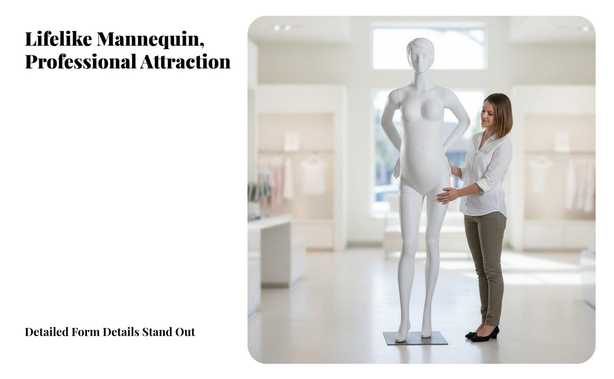 Mannequin Lightweight Maternity Display Form Matte Finish Maternity Dress Form for Clothing S, Online Merchants, Boutiques, Commerce Shows