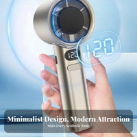 Lightweight USB Rechargeable Fan Long Battery Life Mini Cooling Fan Powerful Airflow Portable Jet Blower Quiet Operation for Travel, Outdoor, Office, Commuting