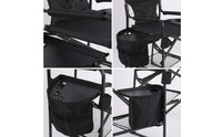 Director's Chair with Side Table Foldable Director's Chair with Cup Holder Furniture Portable Padded for Makeup Artists, Patio