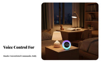 Silent Operation Digital Clock Night Light Snooze Function Bedside Music Clock Large Screen Display for Children, Teens, Dormitory, Desk