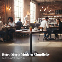 Industrial Dining Table and Chairs Easy to Clean Solid Wood and Iron Dining Set Multi-Function Rectangular Restaurant Table Set for Couples, Students