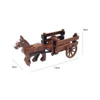 Horse-Drawn Carriage Model Spoked Wheels Building Blocks Toy