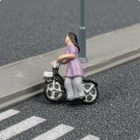 Miniature 1:87 Cyclist Figure DIY Craft PVC Cyclist Figure Scene Filler Cyclist Figures for Landscape Scenes