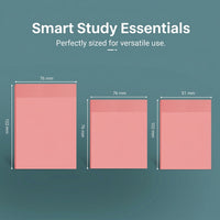 Transparent Waterproof Sticky Notes for Students Office, See Through Clear Self Pads 50 Sheets, Reusable Note Stickers for Textbooks