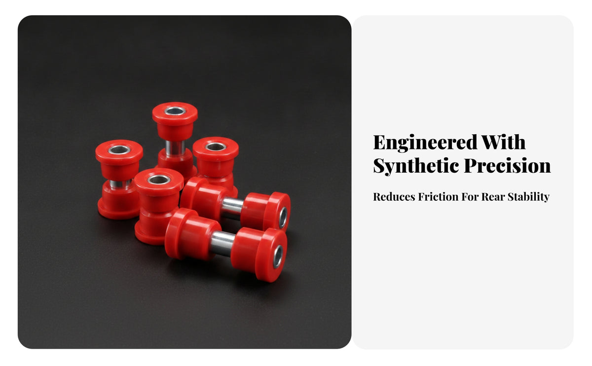 Replacement Sway Arm Bushing Kit | Glossy Molded Finish, Smooth Flanged Ends, Bushing Kit with Sleeves