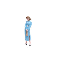 VM 1/18 1/24 Blonde Girl in Long Dress Hand-Painted Resin Miniature Scene Model