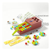 Marble Game with Tongs Tabletop Ball Matching Toy Desktop Sorting Game Interactive Portable for Preschoolers, Classroom