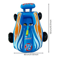 Racing-Style Pool Buoyant with Water Leak Resistant Inflatable Car Buoyant Thickened Inflatable Seated Toy with Water Easy to Inflate for Children