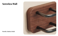 Solid Wood Construction Wall Mounted Comb Holder Damage-Effortless Removal No-Drill Hair Tool Organizer Space Saving for Dorm Room, Salon